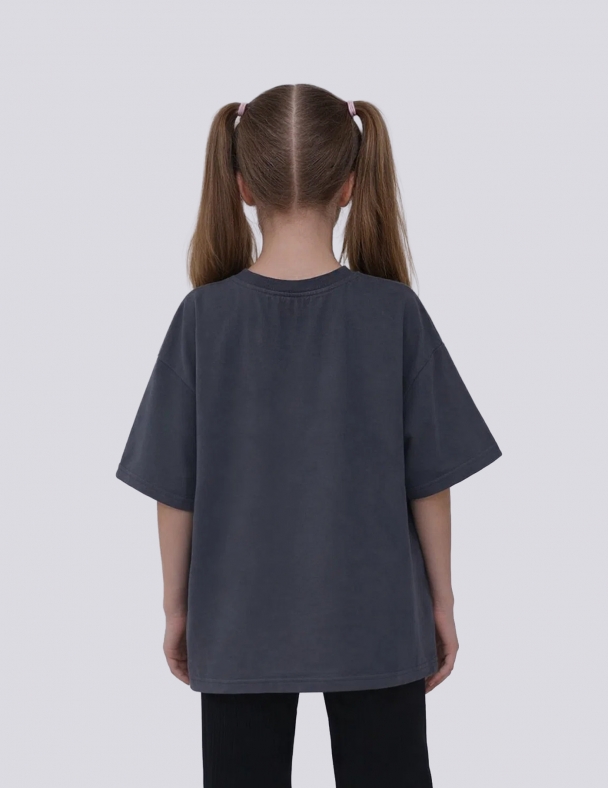 Футболка для девочки SMIL 110943-1 Графитовый - изображение 2
