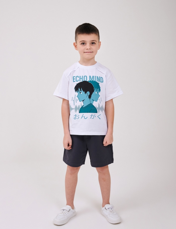 Футболка для мальчика SMIL 110944-1 Белый - изображение 2