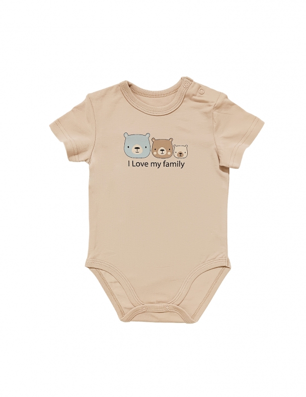 Боді-футболка для мальчика SMIL 121084-1 Кофе с молоком - изображение 1