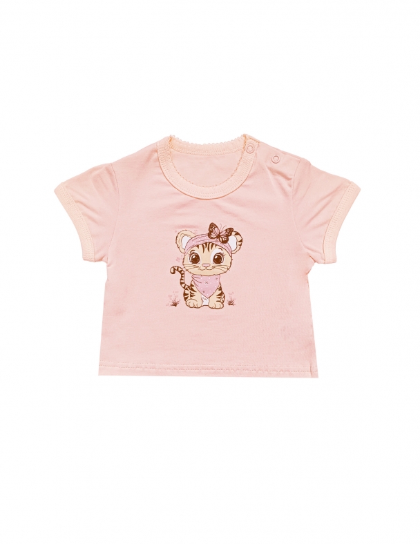 Футболка для девочки SMIL 110909-1-2s Нежно-розовый - изображение 1