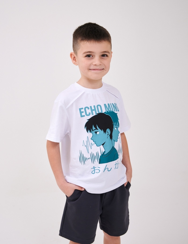 Футболка для мальчика SMIL 110944-1-2s Белый - изображение 1