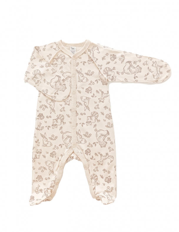 Комбинезон унисекс SMIL 108736-1 Рисунок на бежевом - изображение 1