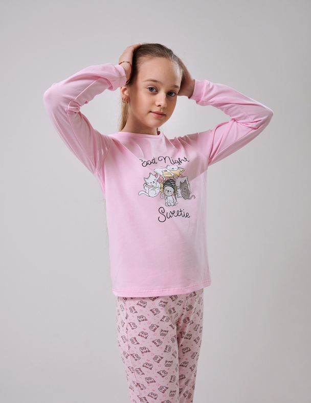 Пижама для девочки SMIL 104556-1 Светло-розовый - изображение 3