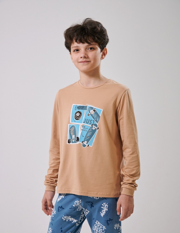 Пижама для мальчика SMIL 104775-1 Кофейный - изображение 3