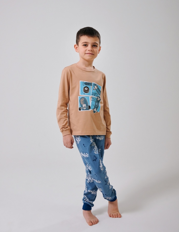 Пижама для мальчика SMIL 104775-1-2s Кофейный - изображение 1