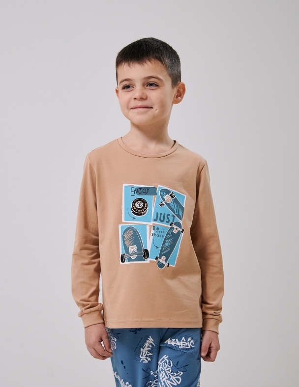 Пижама для мальчика SMIL 104775-1-2s Кофейный - изображение 2
