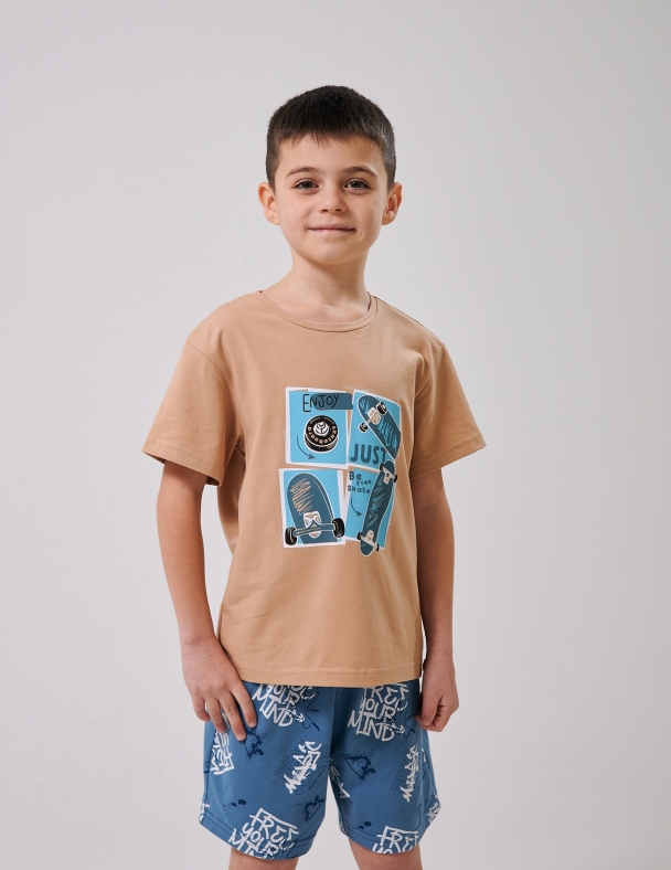 Пижама для мальчика SMIL 104772-1-2s Кофейный - изображение 1