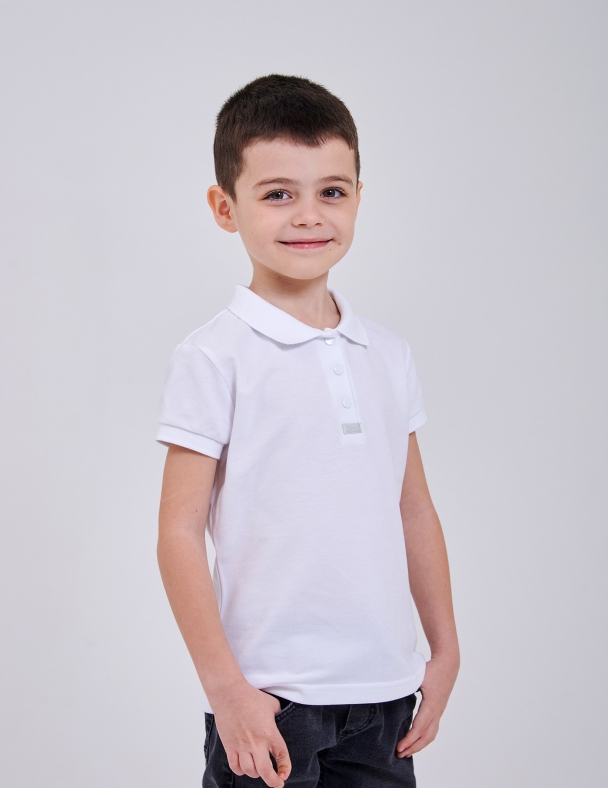 Футболка-поло (короткий рукав) для хлопчика SMIL 114814-1-2s Білий - изображение 1