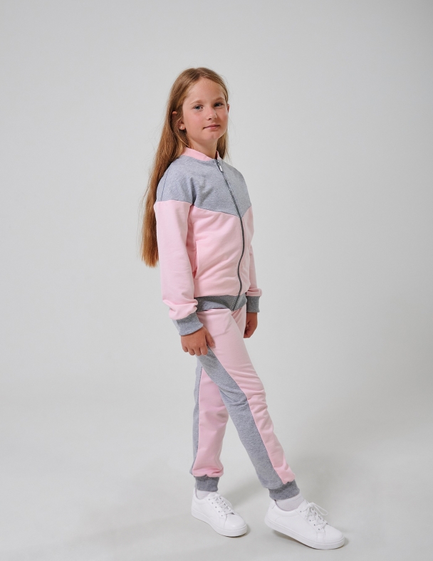 Спортивний костюм (куртка+брюки) для дівчинки SMIL 117560-1 Рожевий - изображение 2