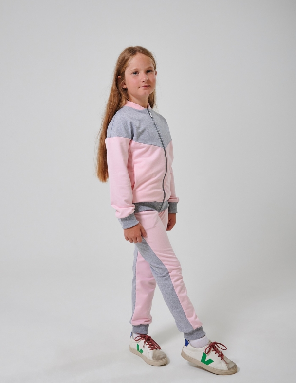 Спортивний костюм (куртка+брюки) для дівчинки SMIL 117560-1 Рожевий - изображение 3