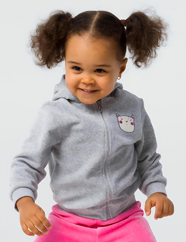 Куртка для девочки SMIL 117265 Серый меланж - изображение 5