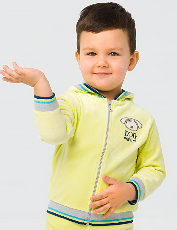 Дитяча куртка для хлопчика з велюру Тепло і комфортно  для хлопчика SMIL 117267 Салатовий - изображение 1