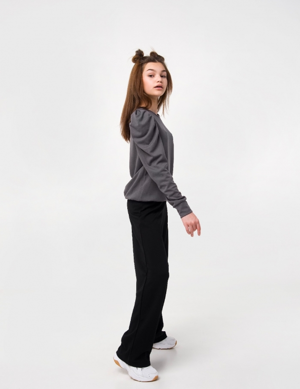 Брюки широкие для девочки SMIL 115495 Черный - изображение 5